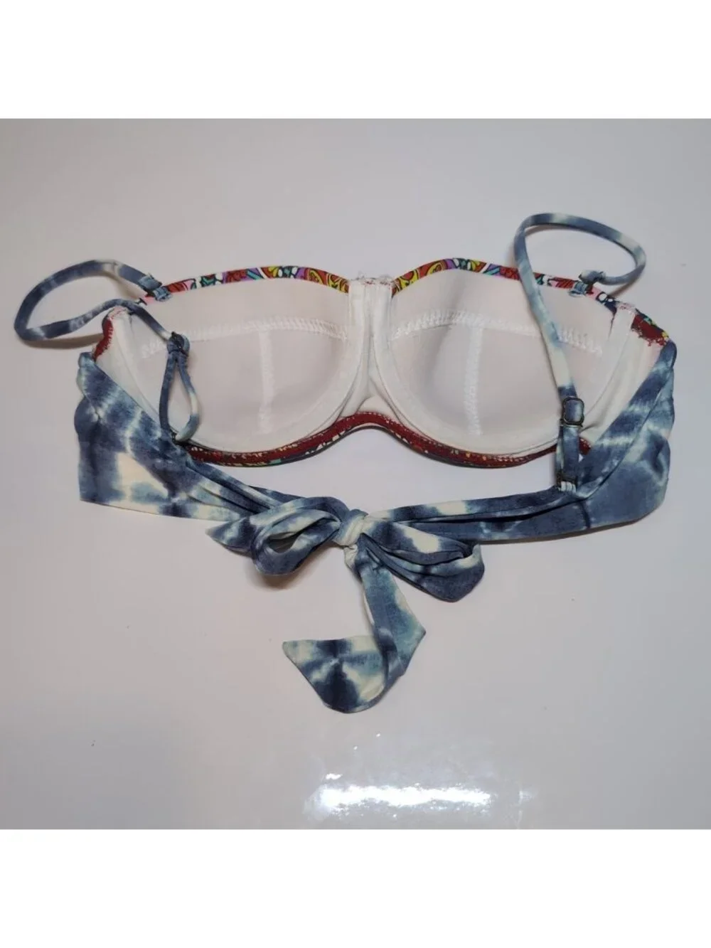 Billabong Floral Print Underwire Bikini Top Vibrant Tie Dye Bohemian Beachwear
